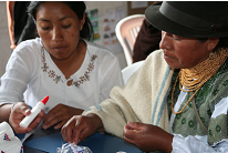 teacher and parent at workshop